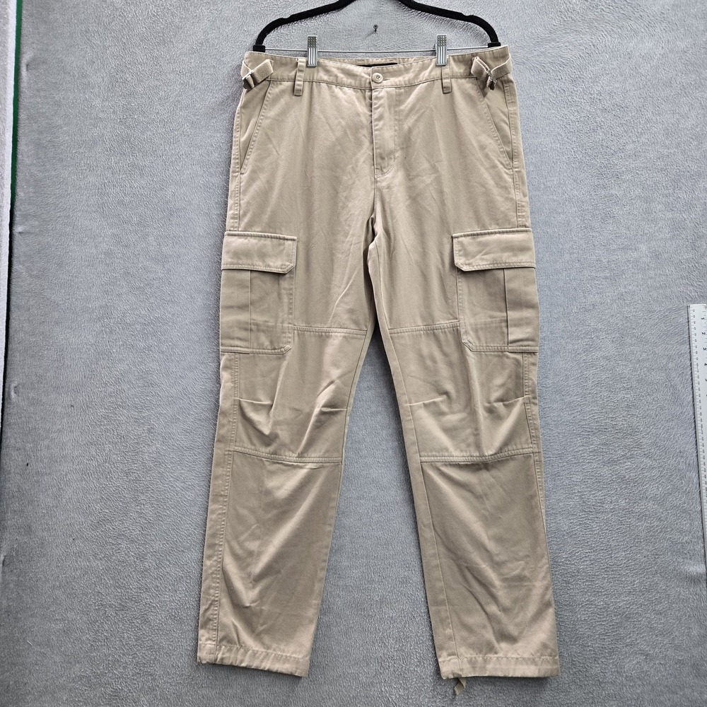 Empyre Men Pants 32 Beige Cargo Twill Orders Utility Adjustable Belted 29"